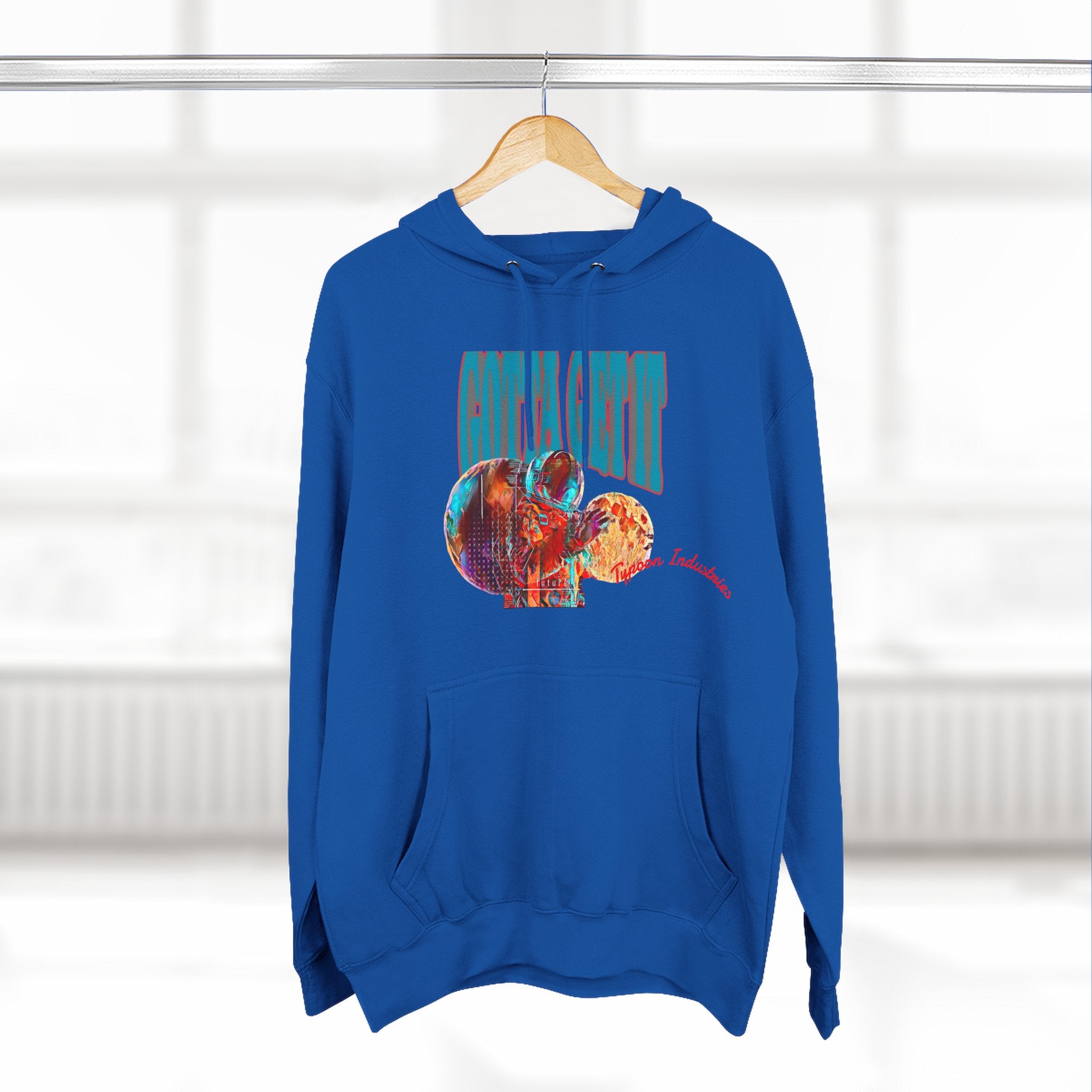 Three-Panel Fleece Hoodie