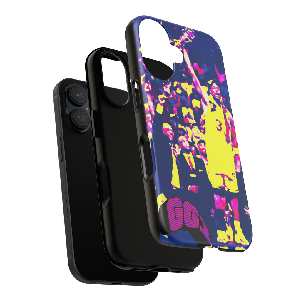 Phone Case — Neon Basketball Player Crowd Design