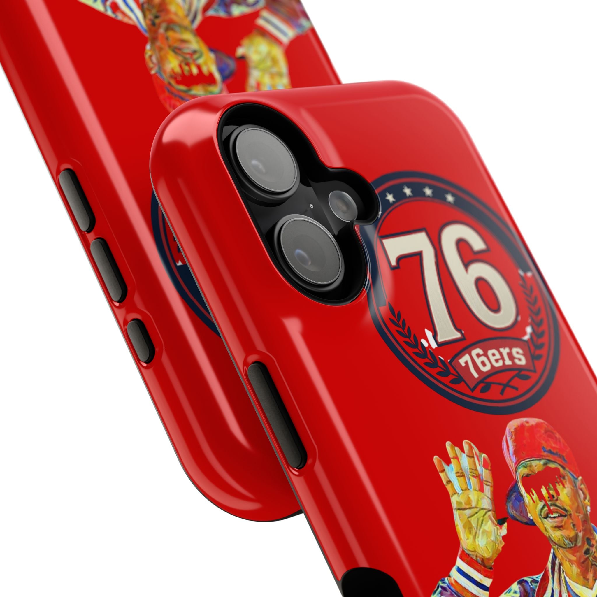 76ers Basketball Player Art Impact-Resistant Phone Case