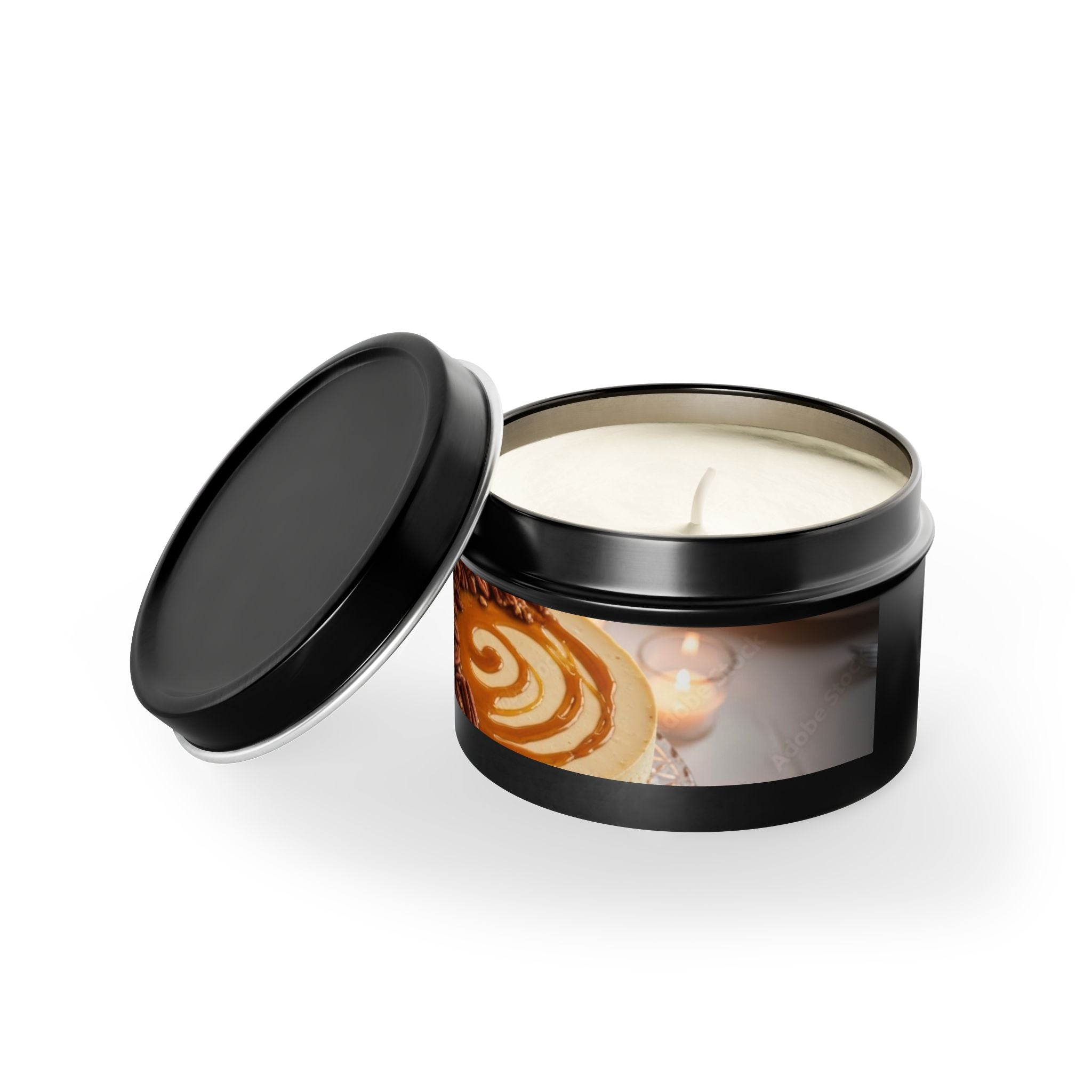 Caramel Latte Tin Candle — Cozy Dessert Scented Candle for Home & Gifts