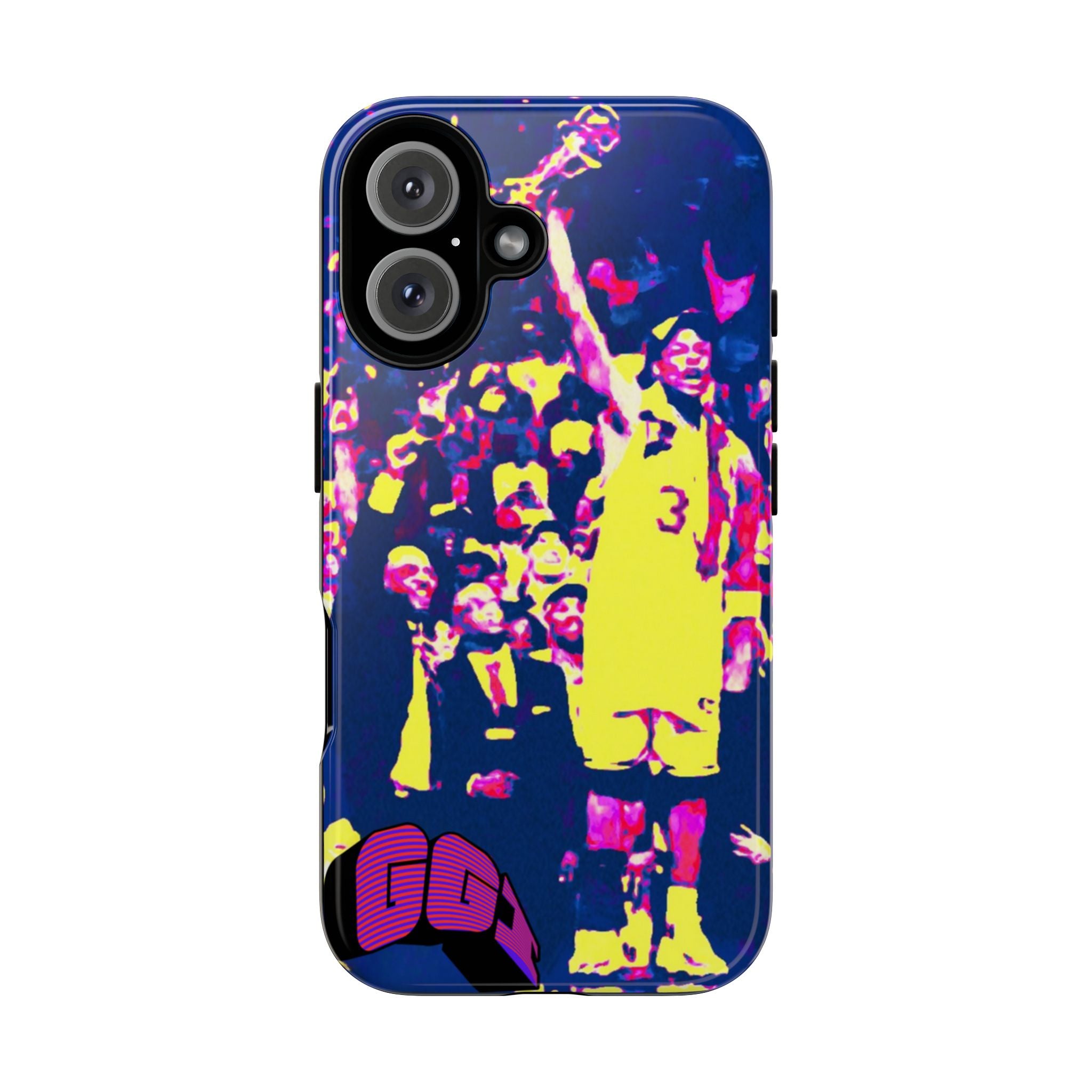 Phone Case — Neon Basketball Player Crowd Design