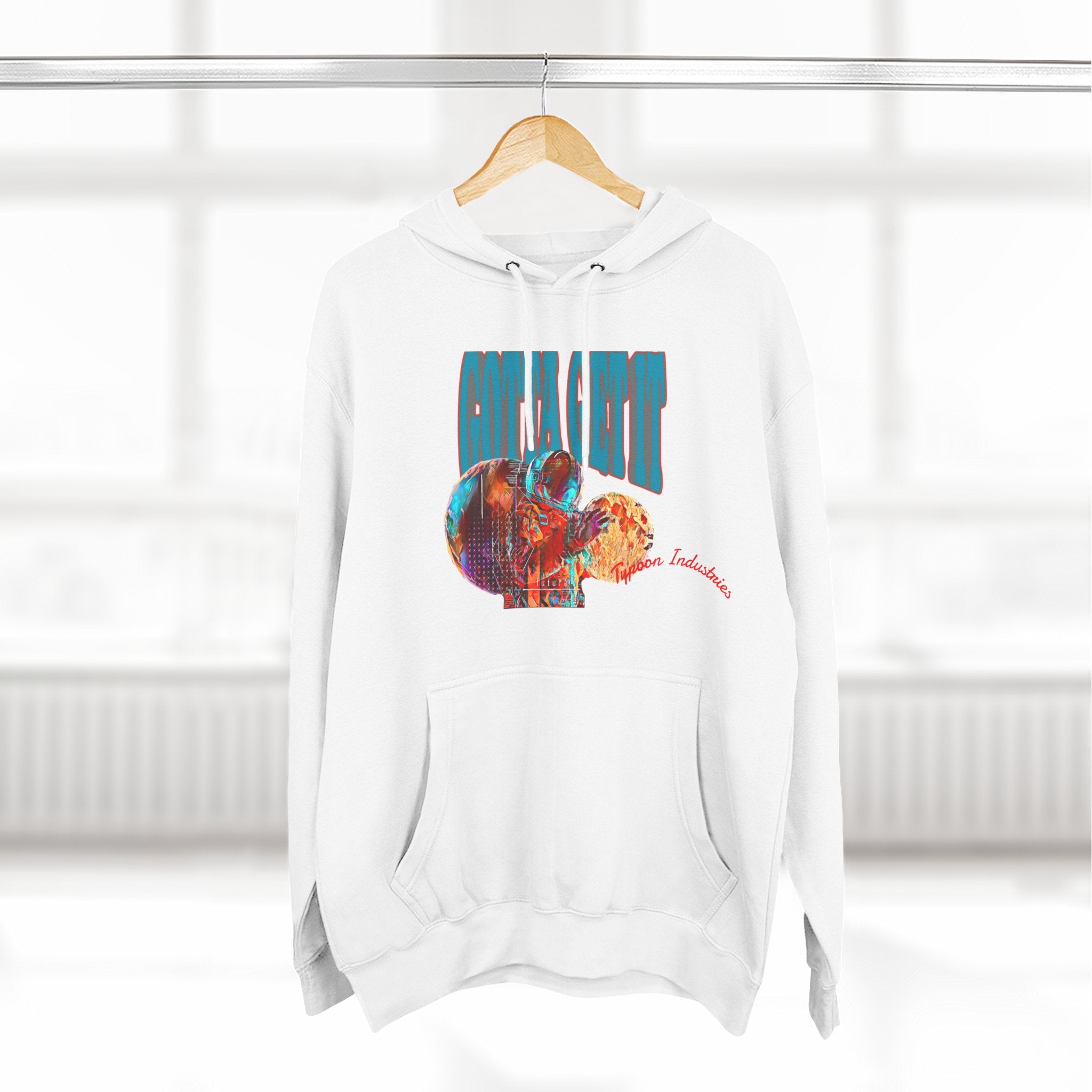 Three-Panel Fleece Hoodie