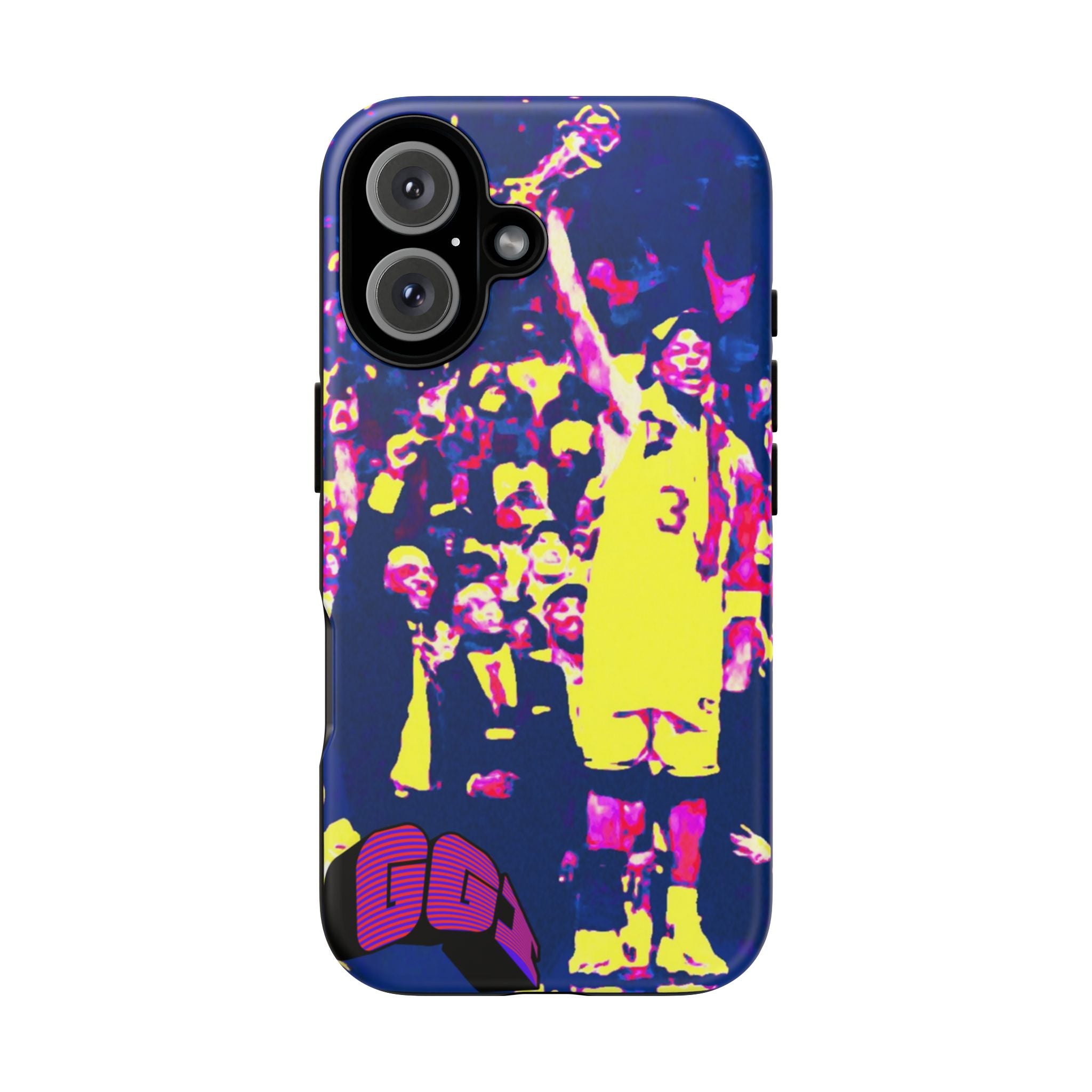 Phone Case — Neon Basketball Player Crowd Design
