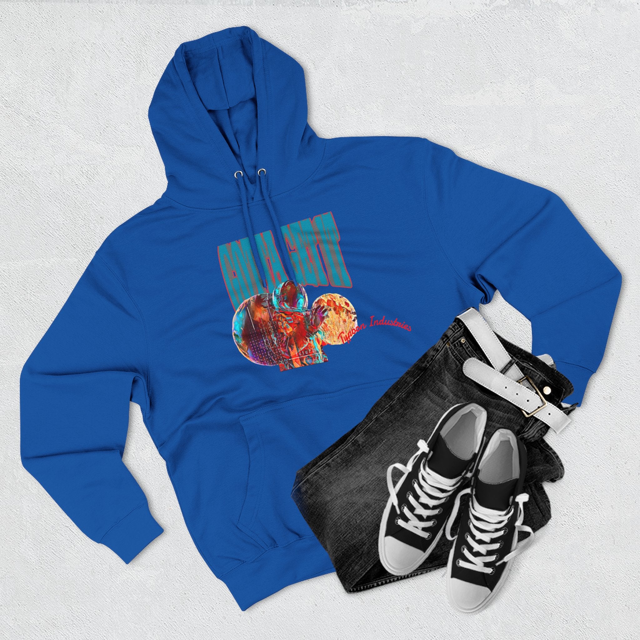 Three-Panel Fleece Hoodie