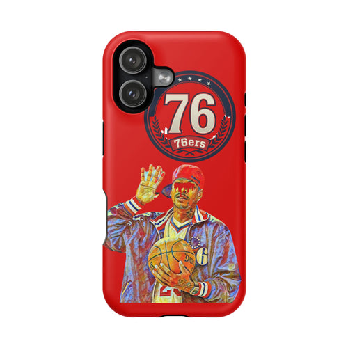 76ers Basketball Player Art Impact-Resistant Phone Case