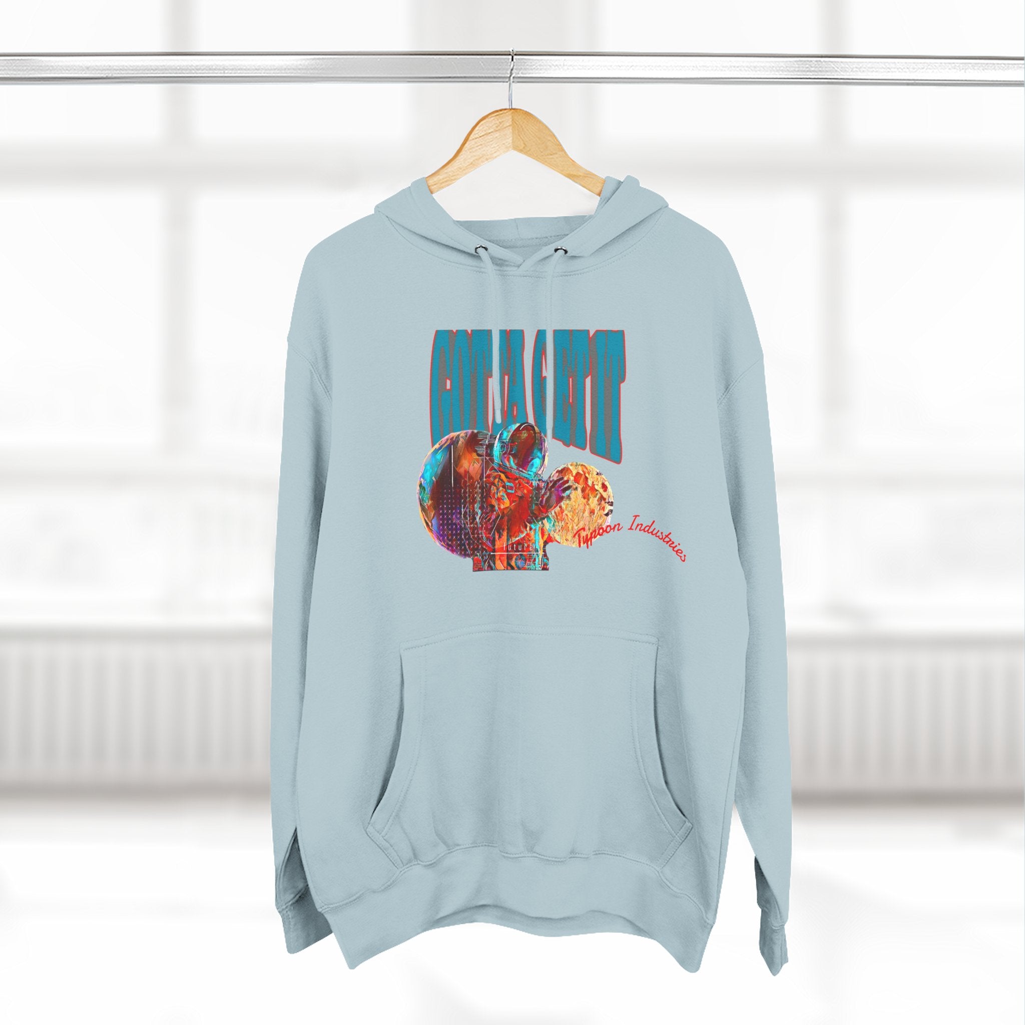 Three-Panel Fleece Hoodie