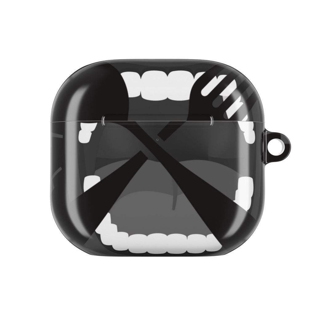 Skull Bite AirPod Case – Gothic Black Protective Cover