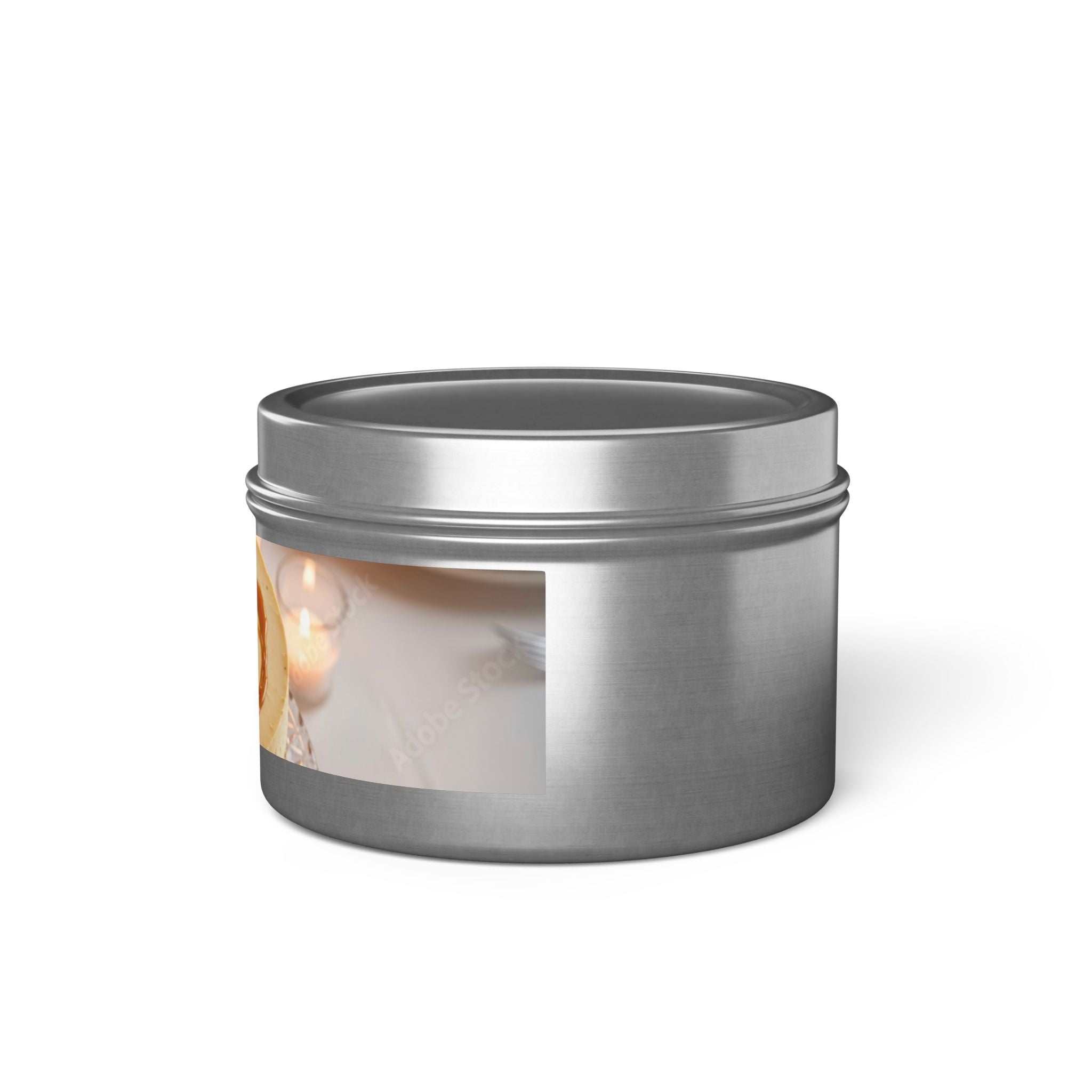 Caramel Latte Tin Candle — Cozy Dessert Scented Candle for Home & Gifts