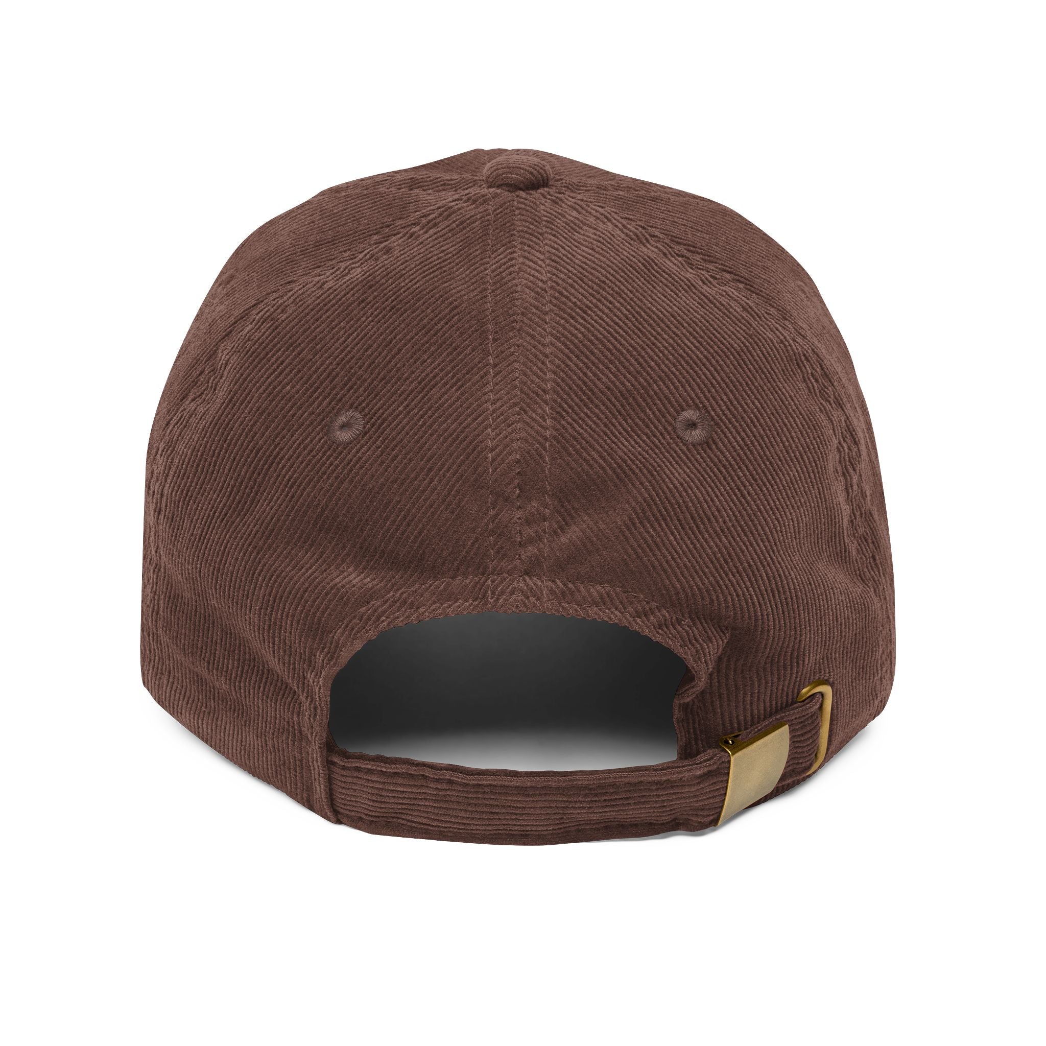 Corduroy Embroidered Cap — Vintage 'ICONIC' Multi-Color Lettering