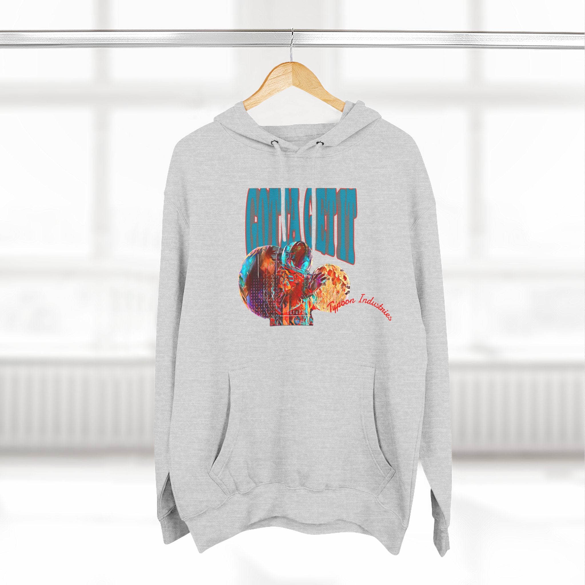 Three-Panel Fleece Hoodie