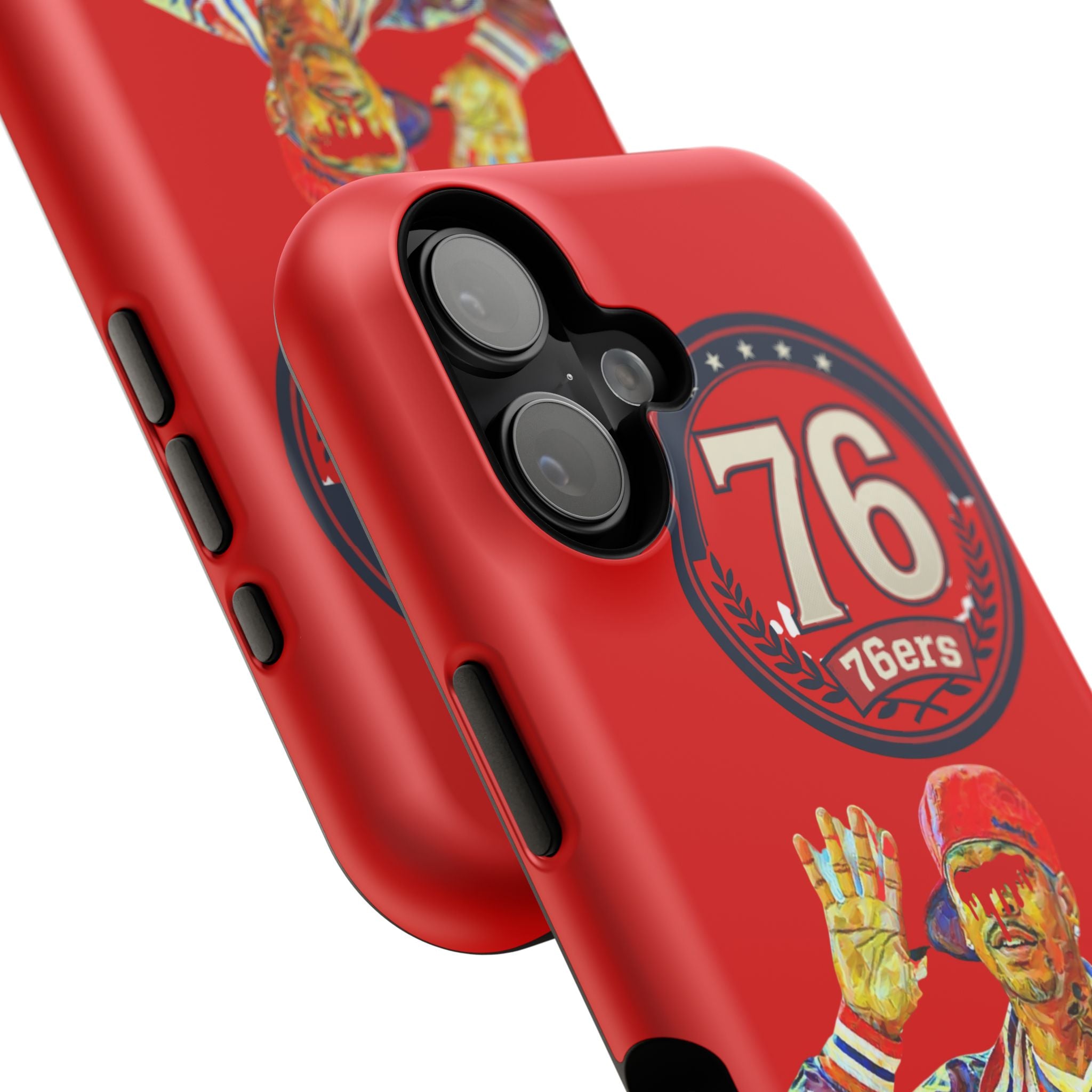 76ers Basketball Player Art Impact-Resistant Phone Case