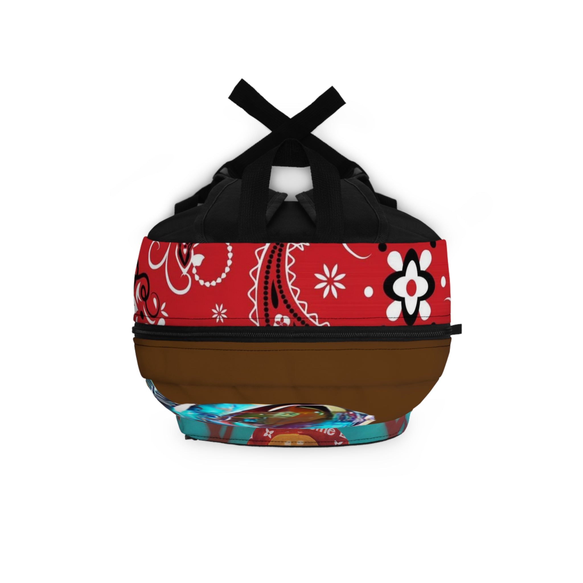 GGI Brown Graphic Backpack — Colorful Abstract Astronaut Design