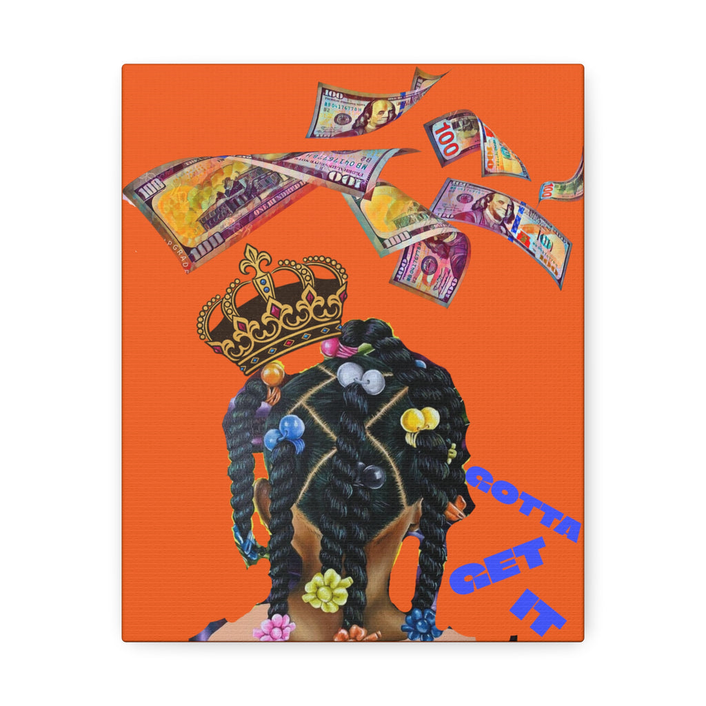 Stretched Canvas — 'Gotta Get It' Crowned Braids Wall Art