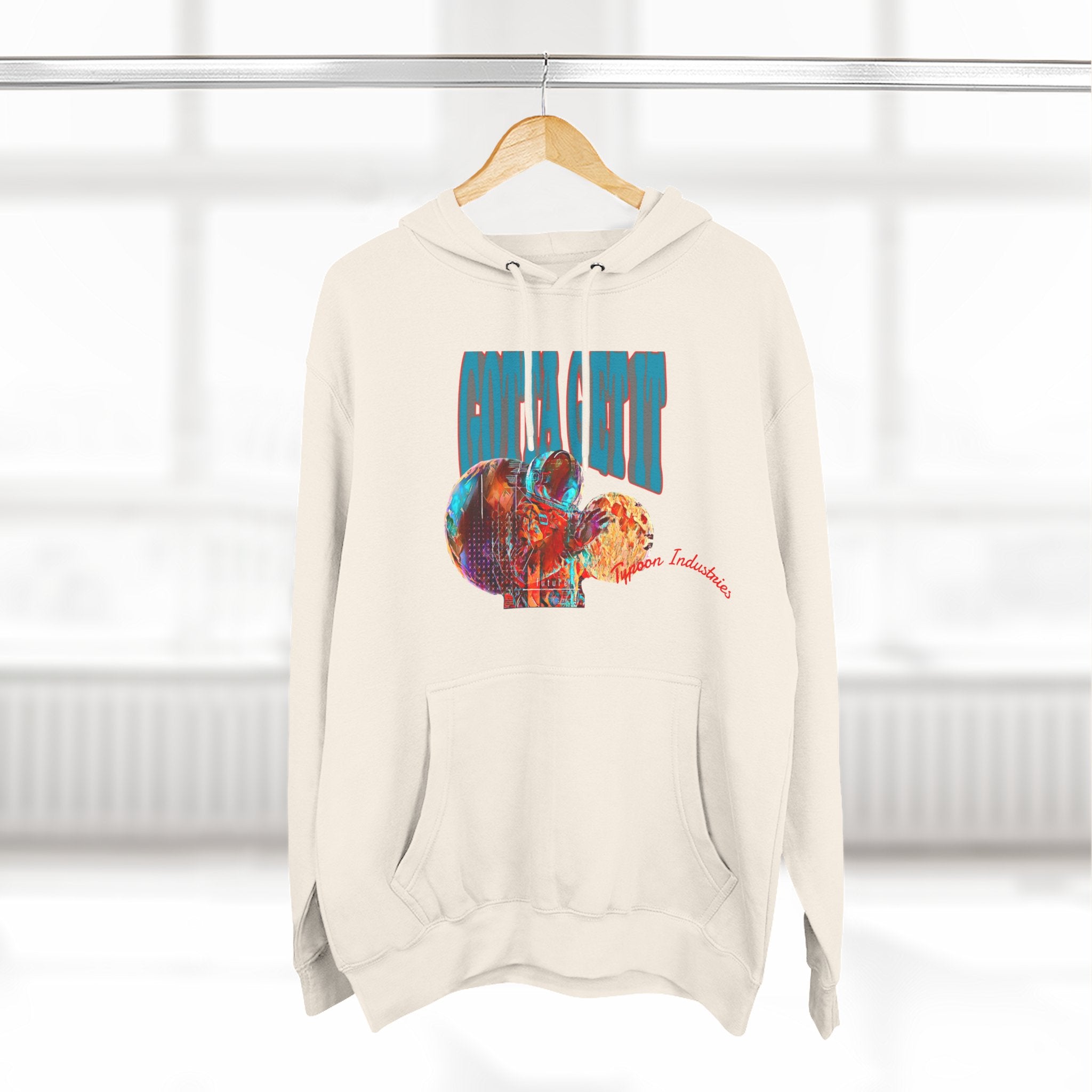 Three-Panel Fleece Hoodie